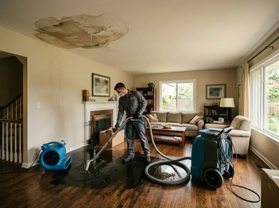 attic-pipe-burst-ceiling-drip-008 — frequently asked questions, Water Damage Restoration & Carpet Care in DeKalb, IL